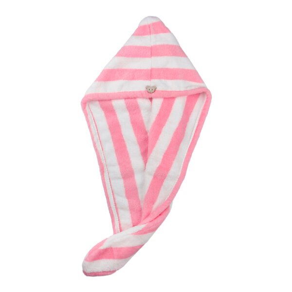 Easy Dry Microfiber Hair Wrap Towel- Slush Pink Stripes