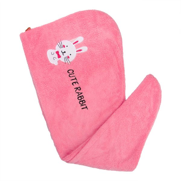 Easy Dry Microfiber Hair Wrap Towel- Rosy Rabbit