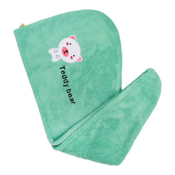 Easy Dry Microfiber Hair Wrap Towel- Pistachio Teddy