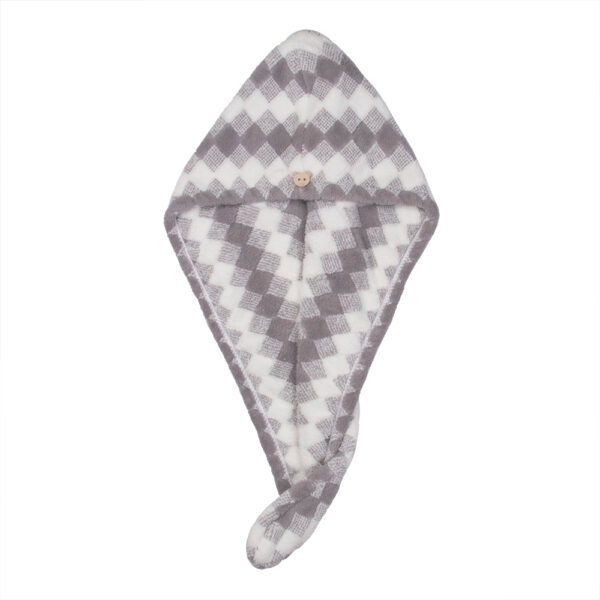 Easy Dry Microfiber Hair Wrap Towel- Grey Diamond