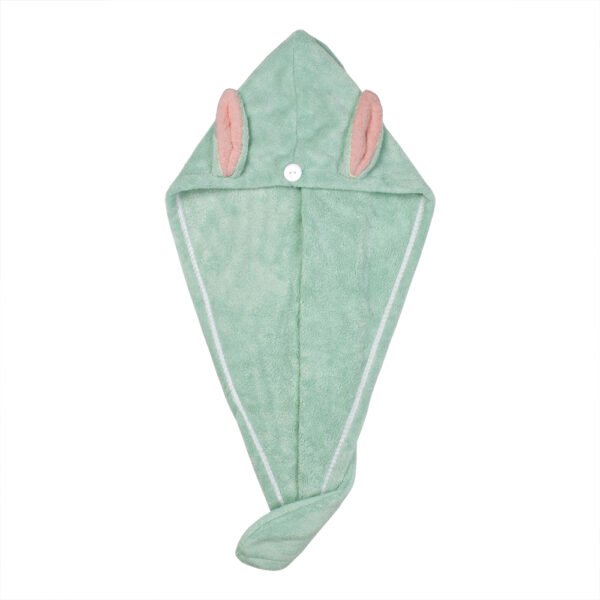 Easy Dry Microfiber Hair Wrap Towel for Woman - Mint Bunny