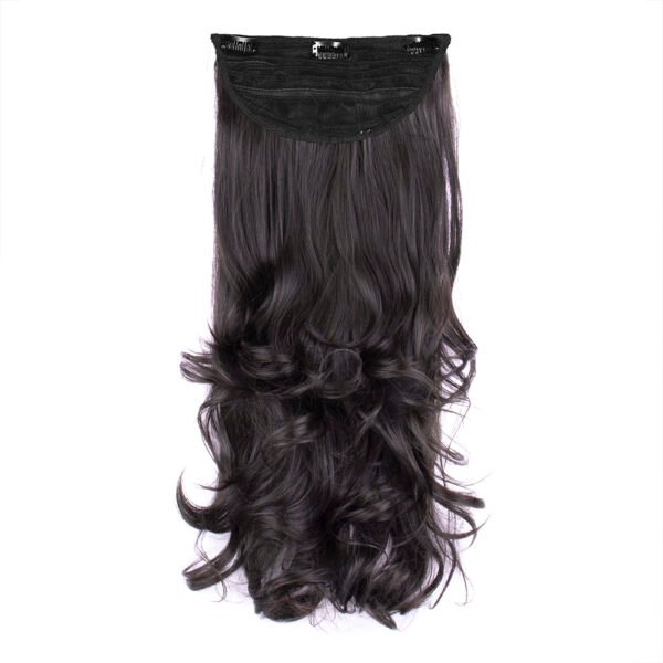 24 Inch Out Curl Dark Brown Clip-In Hair Extensions