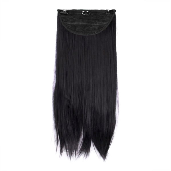 18 Inch Straight Jet Black Clip-In Hair Extensions
