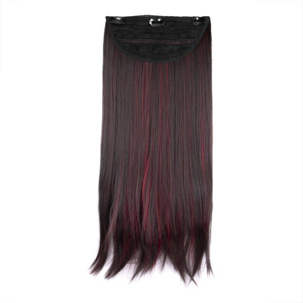 18 Inch Straight Burgundy Clip-In Hair Extensions