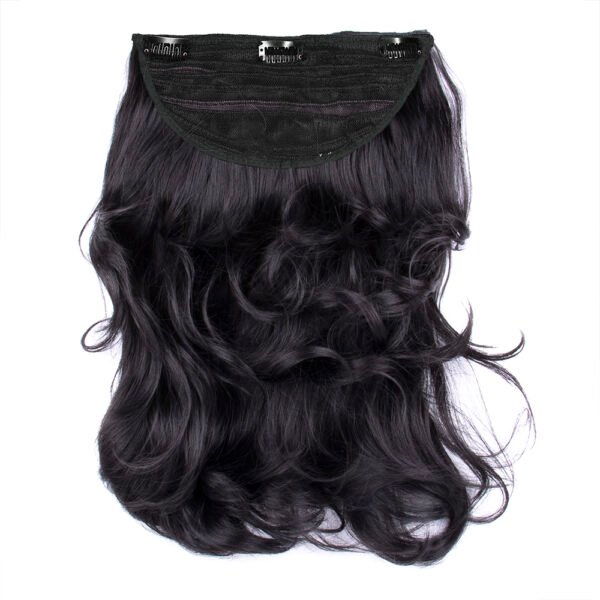 18 Inch Out Curl Natural Black Clip-In Hair Extensions