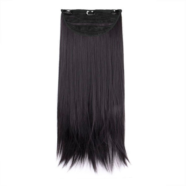 24 Inch Straight Natural Black Clip-In Hair Extensions